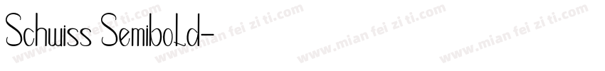 Schwiss Semibold字体转换